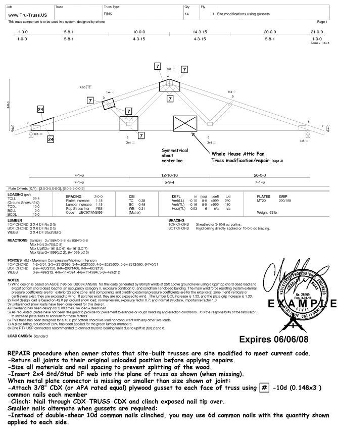 Example Repair Calculation